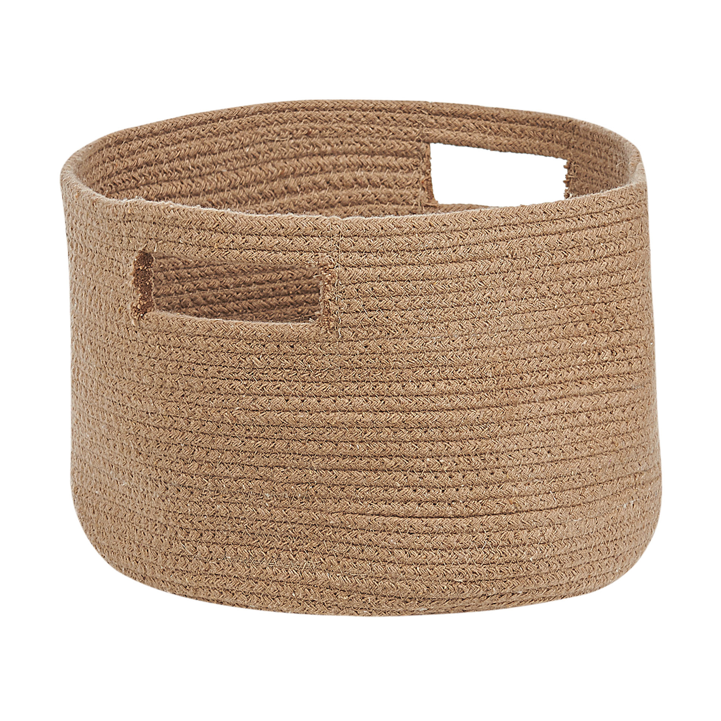 Everhome Braided Cotton Storage Baskets Set Of 2 Beige Laundry Hamper Toy Bin With Handles