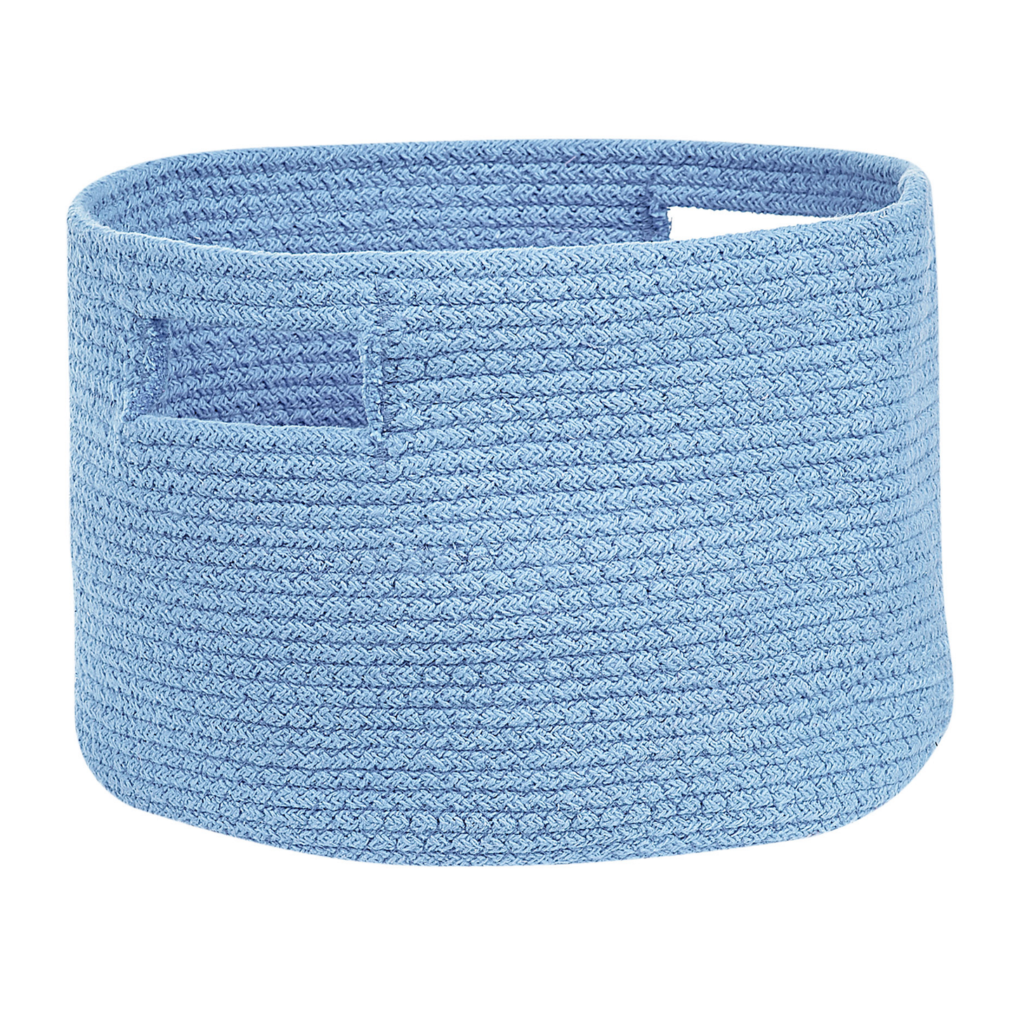 Blue Braided Cotton Rope Storage Baskets 2 Pack Handles