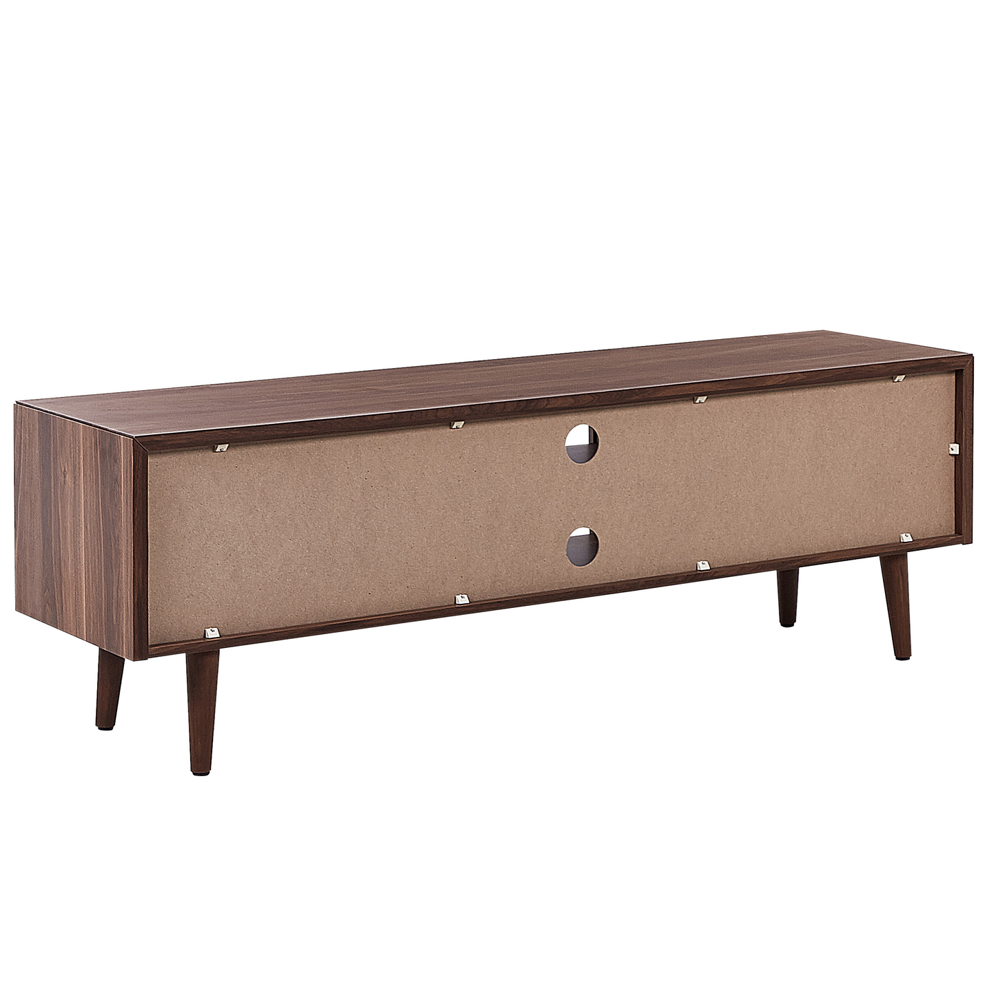 Dark Brown TV Stand For 70 Inch TVs With 2 Cabinets