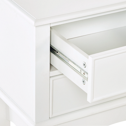 LuxeHome White MDF Console Table 91x35x75 cm 3 Drawers Retro Design