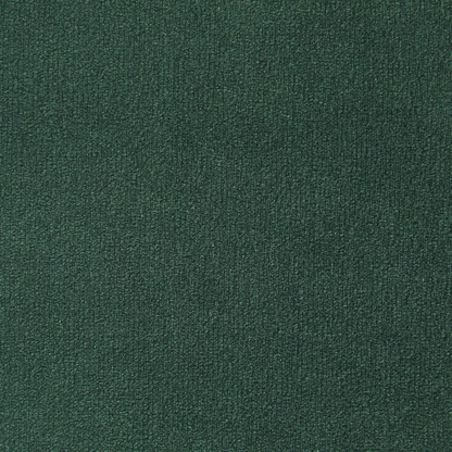 Velvet Footstool Dark Green Round Gold Accents
