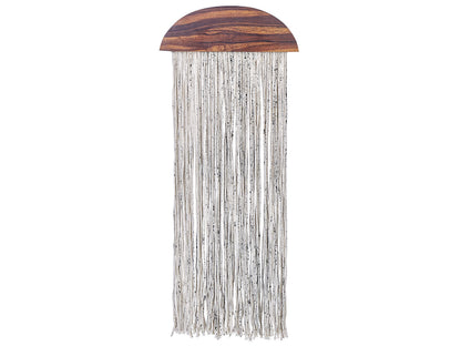 Poplar Wood Cotton Tassels Wall Hanging Decoration 37 x 4 x 92cm