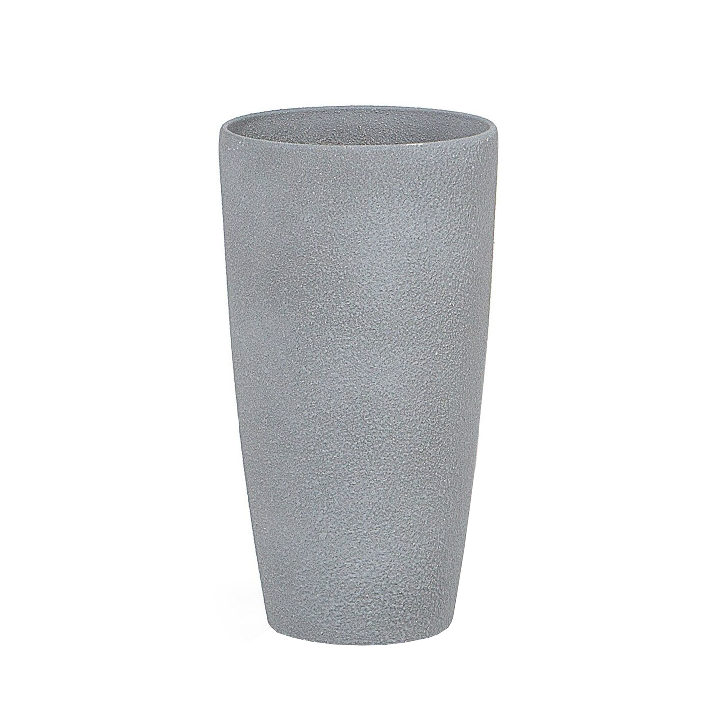 Grey Stone Tall Plant Pots Set Of 2 Modern Planters 42 x 23cm