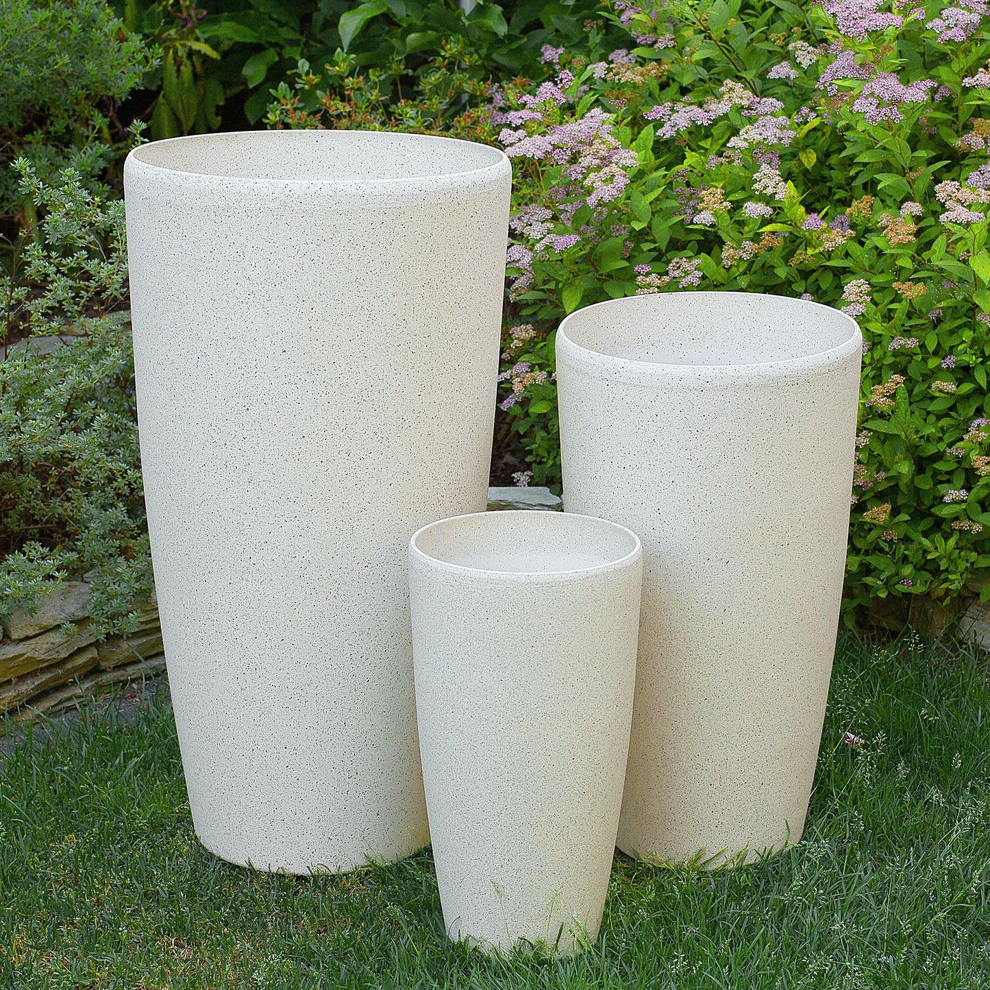 Plant Pots Set Of 2 Tall Planters 31 x 31 x 58cm