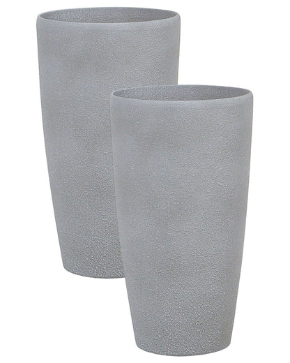 Tall Plant Pot 58cm Minimalistic Grey 31 x 31 Outdoor Indoor