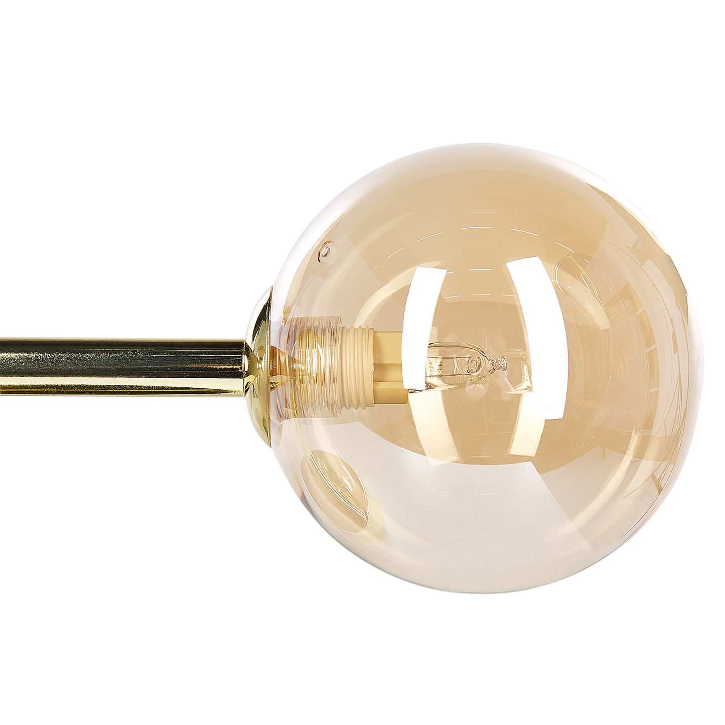 Wall Lamp Gold Steel Glass 2 Lights Modern Ceiling Light
