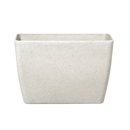 Beige Stone Plant Pots Set of 2 60 x 27 x 41cm Modern Outdoor