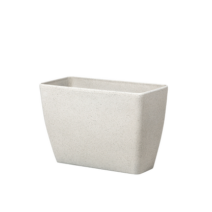 Beige Stone Plant Pots Set of 2 60 x 27 x 41cm Modern Outdoor