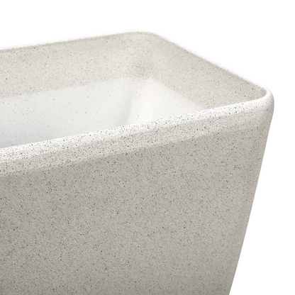 Beige Stone Plant Pots Set of 2 60 x 27 x 41cm Modern Outdoor