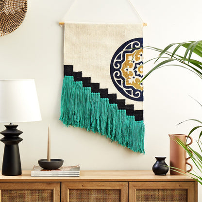 Multicolour Handwoven Cotton Wall Hanging With Tassels