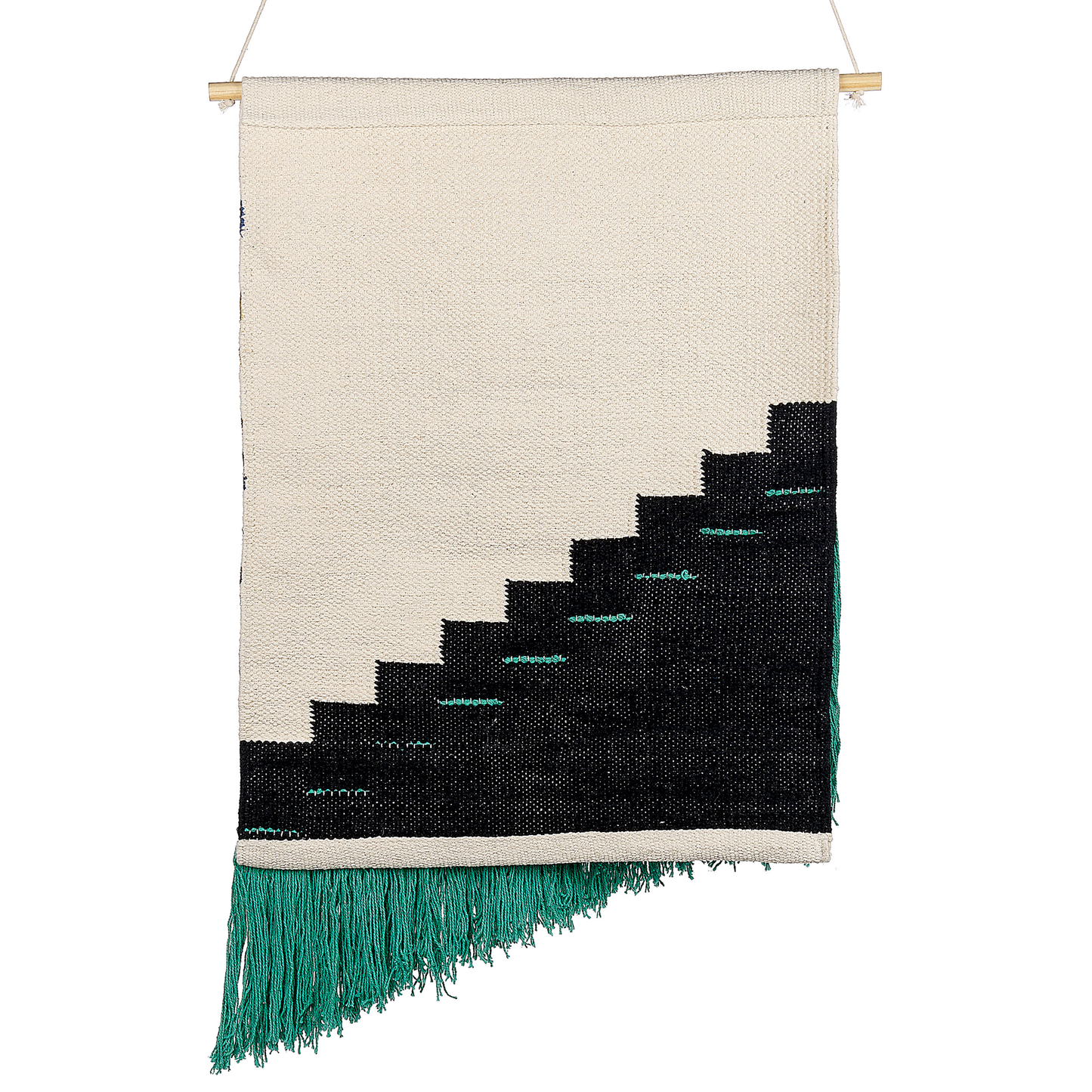 Multicolour Handwoven Cotton Wall Hanging With Tassels