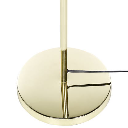 Floor Lamp Gold Steel Glass 3 Round Smoked Shades Modern Glam Living Room Lighting