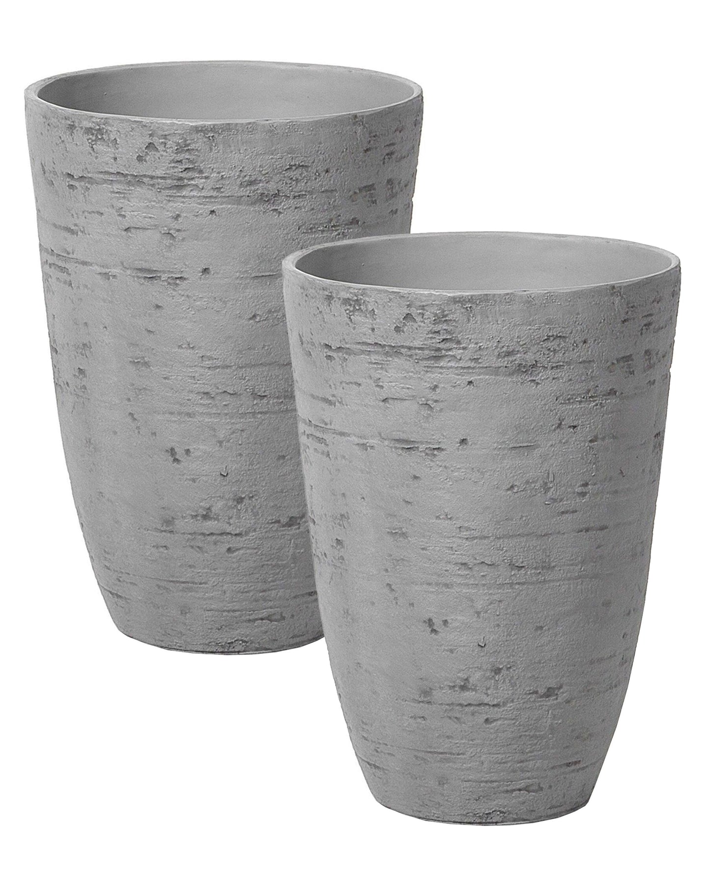 Greystone Plant Pots Grey Stone Fibreglass 35 x 35 x 50cm