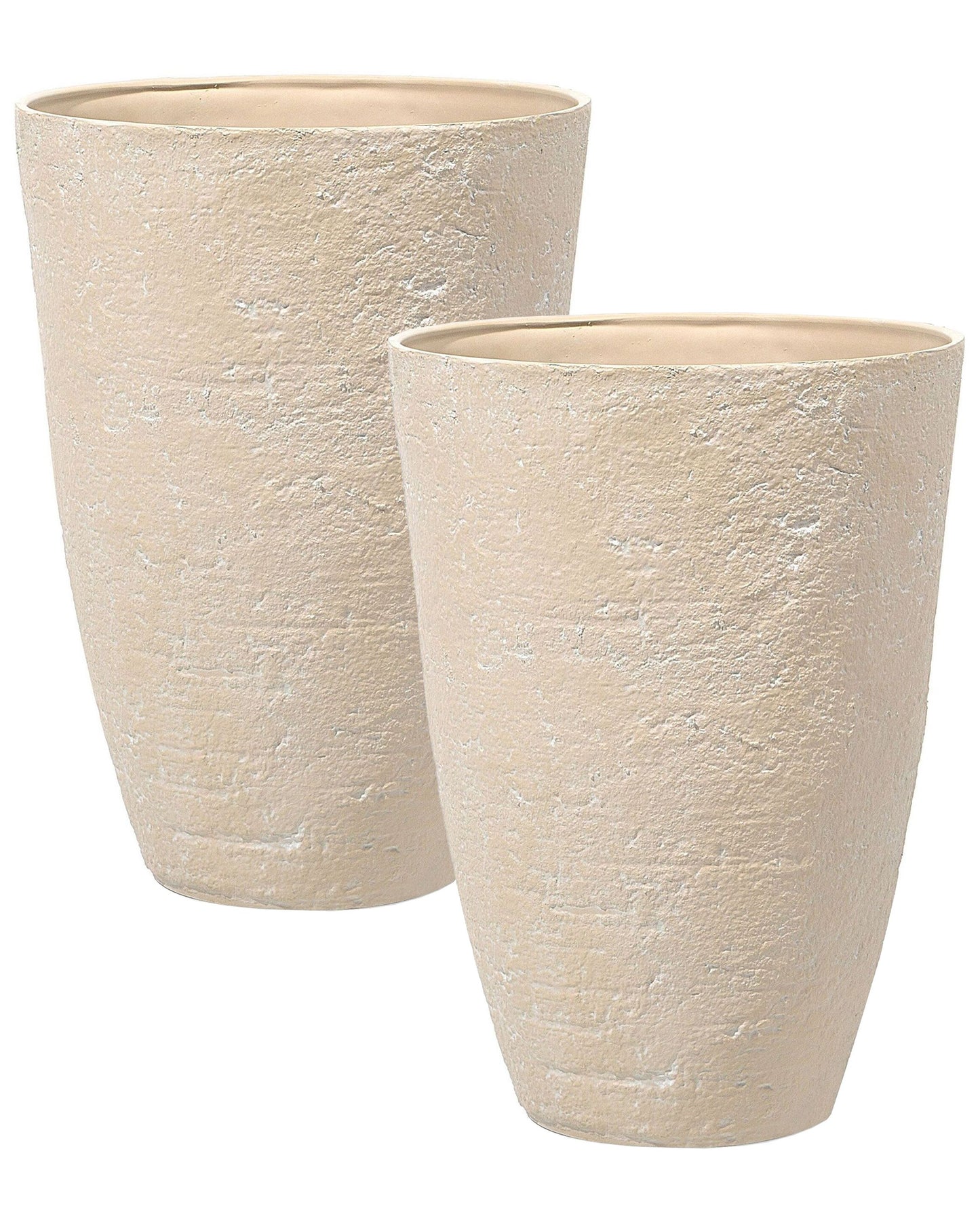 Everstone Tall Beige Fibreglass Planter 43 x 43 x 60cm Indoor Outdoor