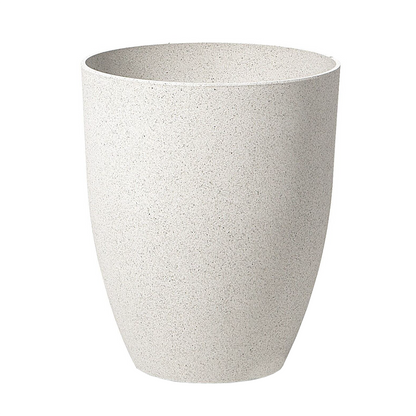 Off White Plant Pot Set Of 2 43 x 52 Polyresin Indoor Outdoor Planters Bundle