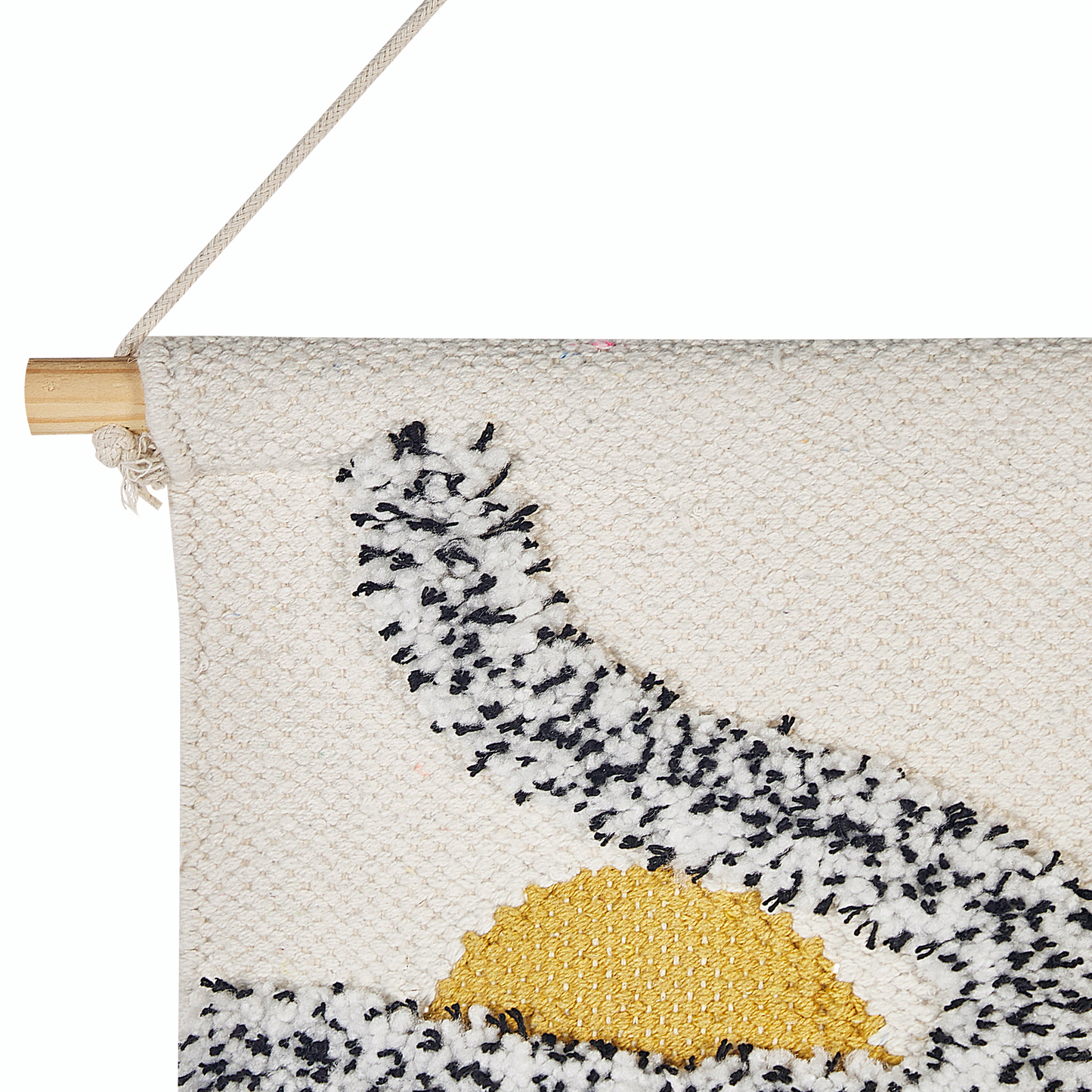 Wall Hanging 44 x 123cm Handwoven Multicolour Cotton Polyester Tassels Geometric Decor