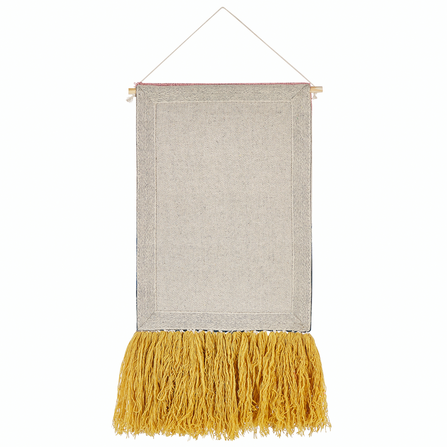 Handwoven Multicolor Wall Hanging 46 x 108cm Tassels