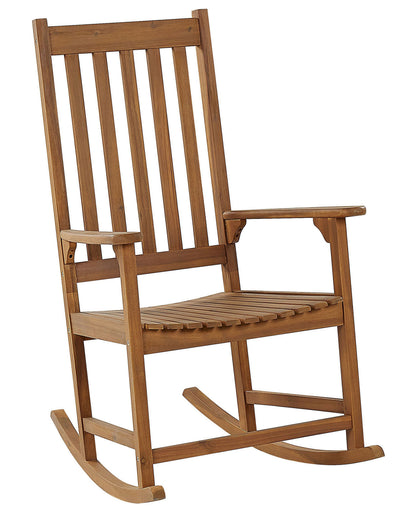 Rustic Acacia Rocking Chair Light Brown 66 X 77 X 110cm
