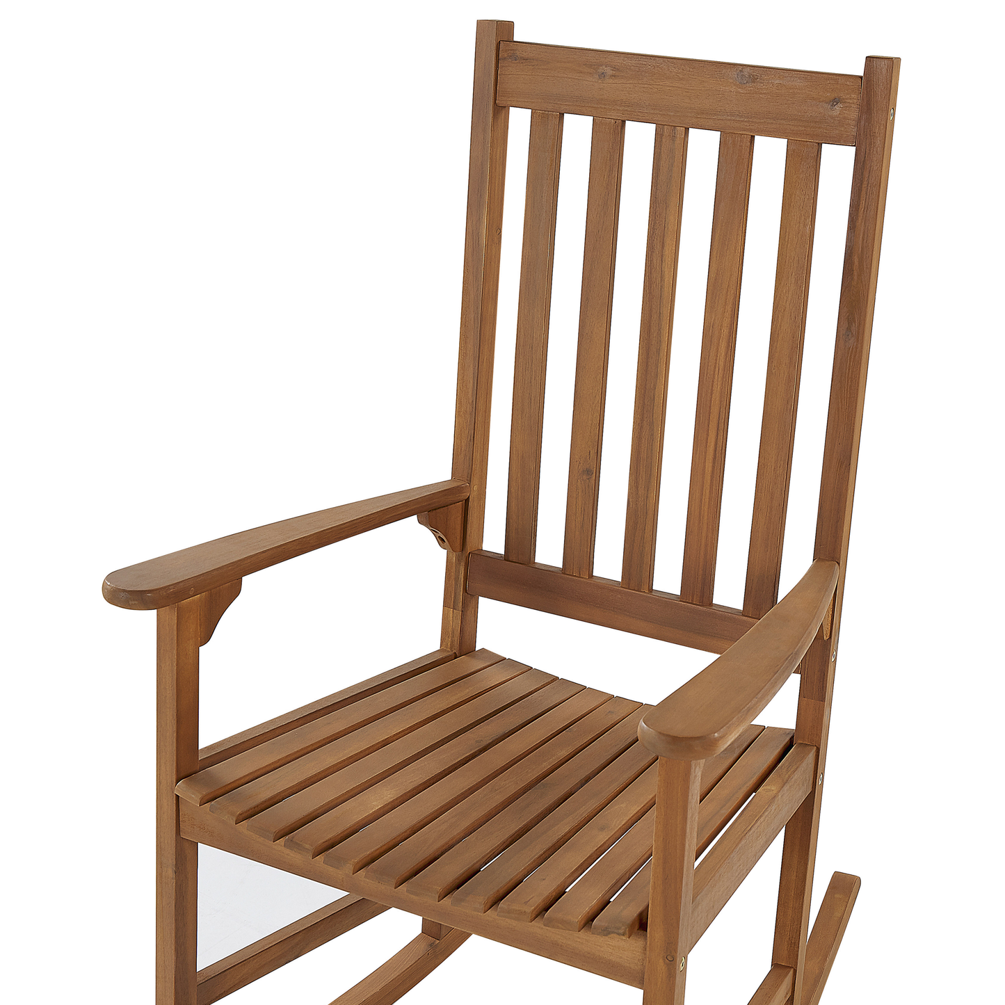Rustic Acacia Rocking Chair Light Brown 66 X 77 X 110cm