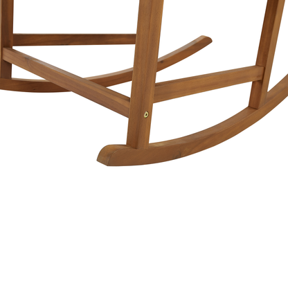 Rustic Acacia Rocking Chair Light Brown 66 X 77 X 110cm