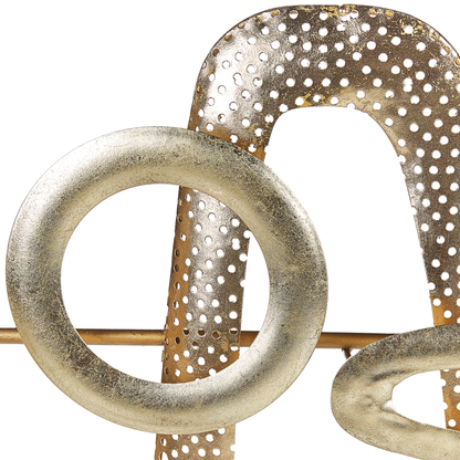 Gold Iron Geometric Wall Sculpture Modern Glam Decor