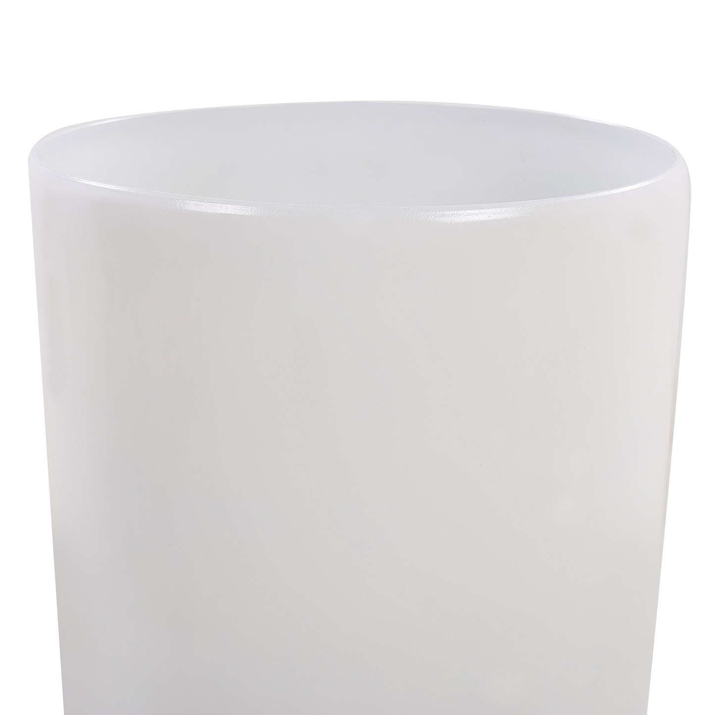 Indoor Outdoor Plant Pots Set Of 2 White High Gloss Round Tall 32cm Modern Design
