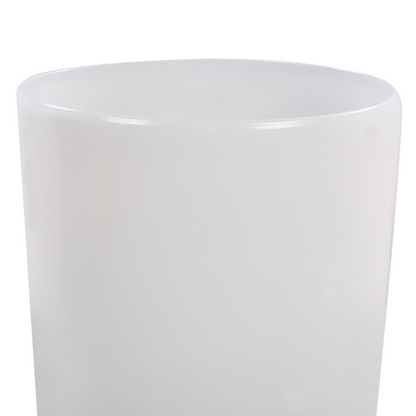 Indoor Outdoor Plant Pots Set Of 2 White High Gloss Round Tall 32cm Modern Design