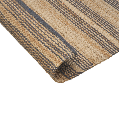 Dhurrie Handwoven Beige Jute Cotton Rug 160 x 230cm Boho
