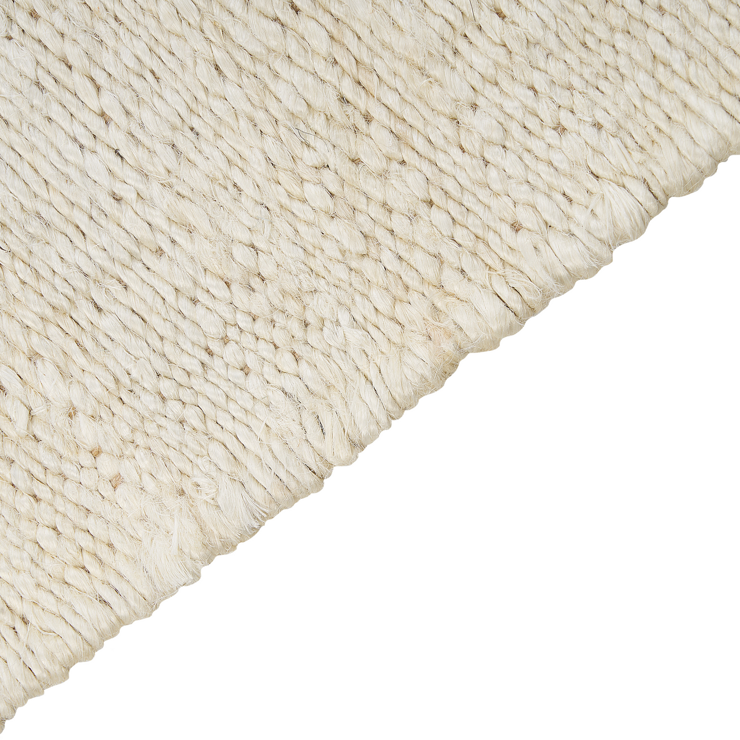 Jute Area Rug Light Beige 80 x 150 Tassels Handwoven