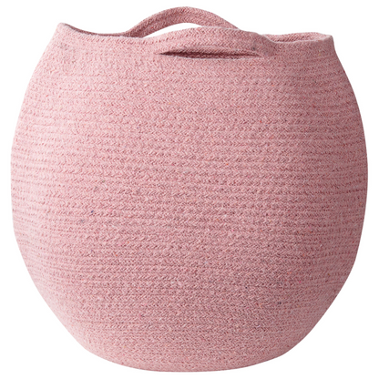 Pink Cotton Handwoven Storage Baskets 2 Pack 20 x 30cm
