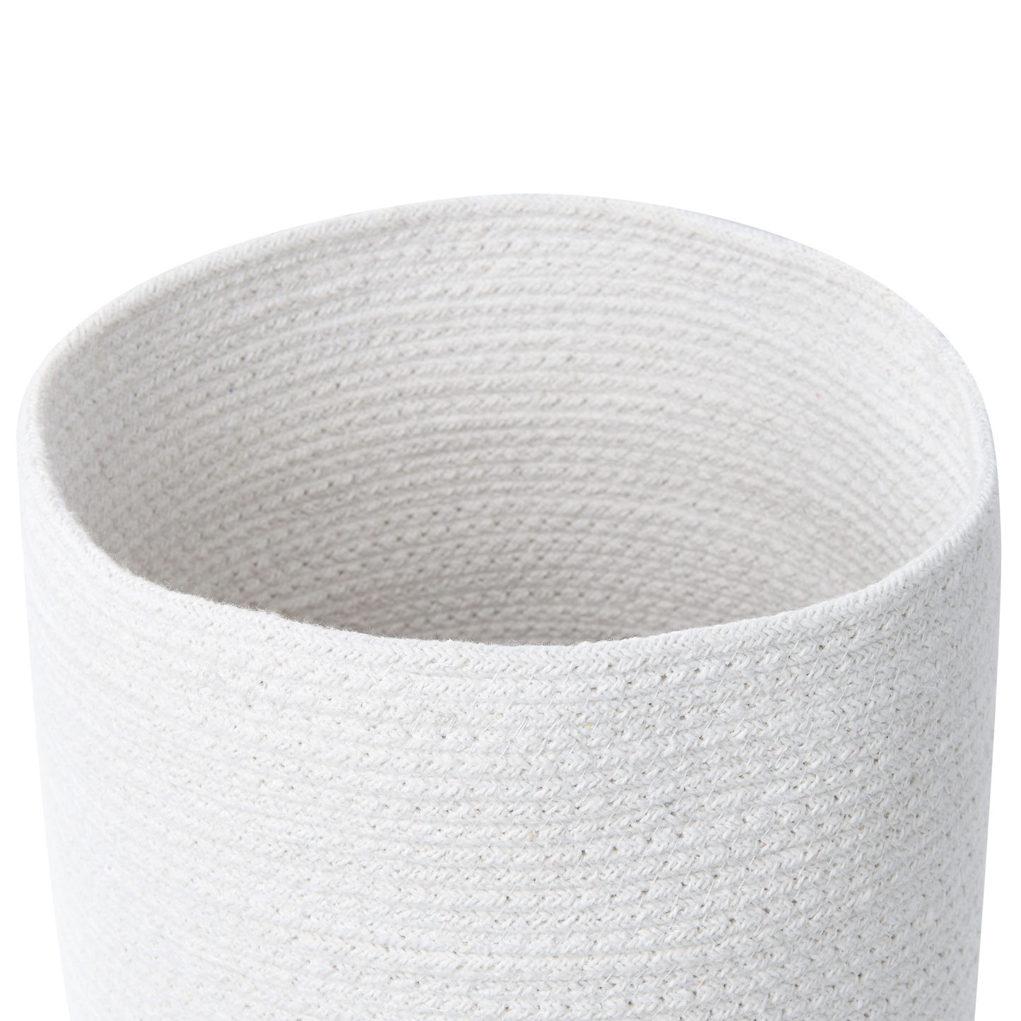 Boho Cotton Jute Storage Baskets Set Of 3 White Natural