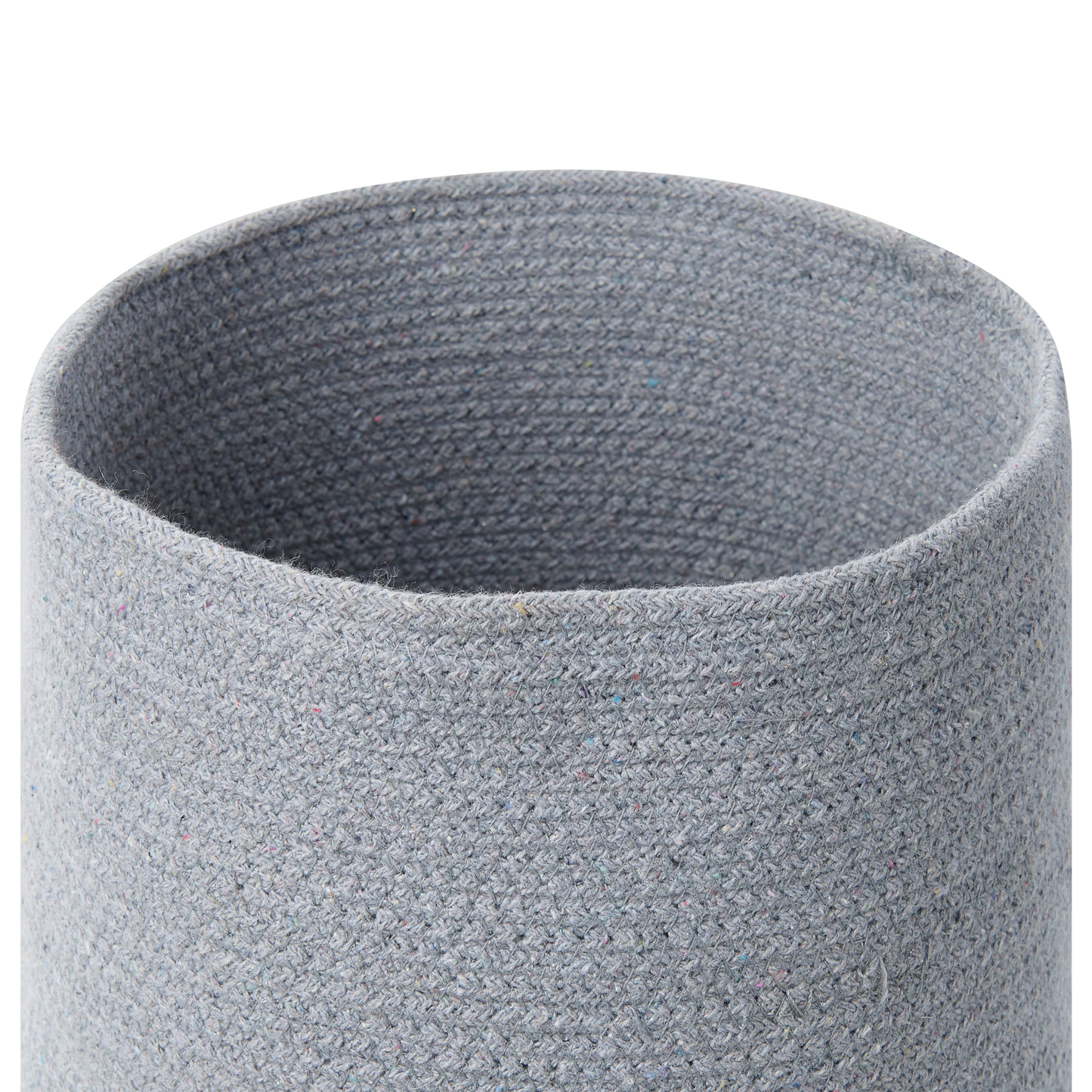 Boho Two Tone Cotton Jute 3 Piece Storage Baskets Grey