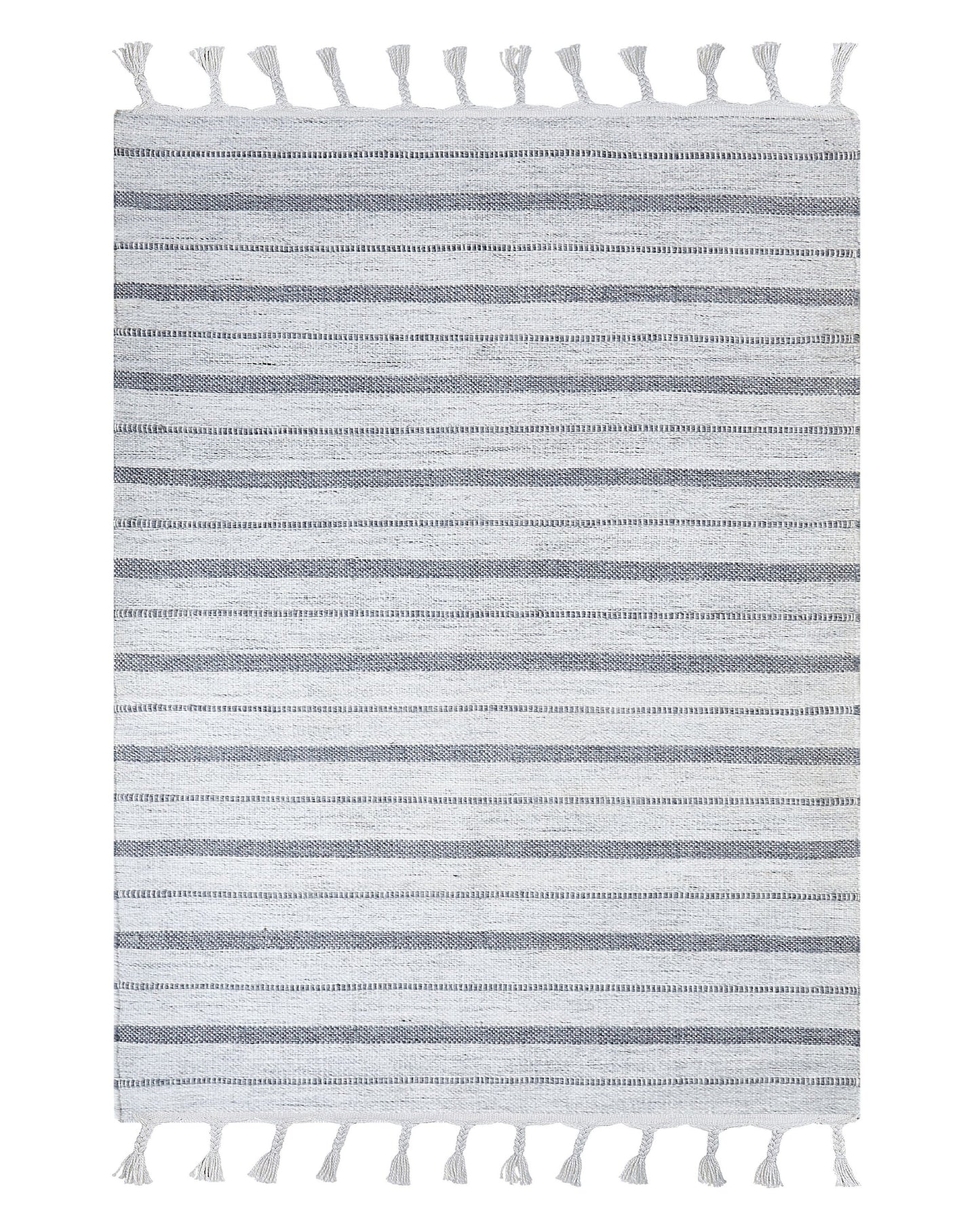 Area Rug Off White 140 X 200cm Stripe Modern