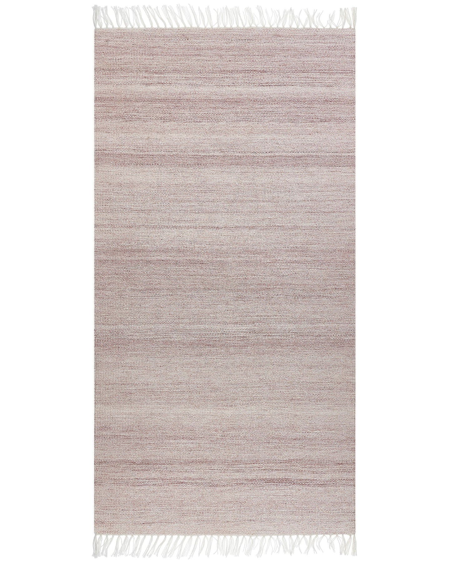 Light Red Recycled PET Indoor Outdoor Area Rug 80 x 150 Fringe