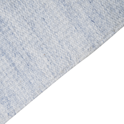 Recycled PET Rug Light Blue 80 x 150cm Indoor Outdoor Fringe
