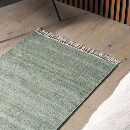 Light Green Recycled PET Area Rug 80 x 150cm Indoor Outdoor