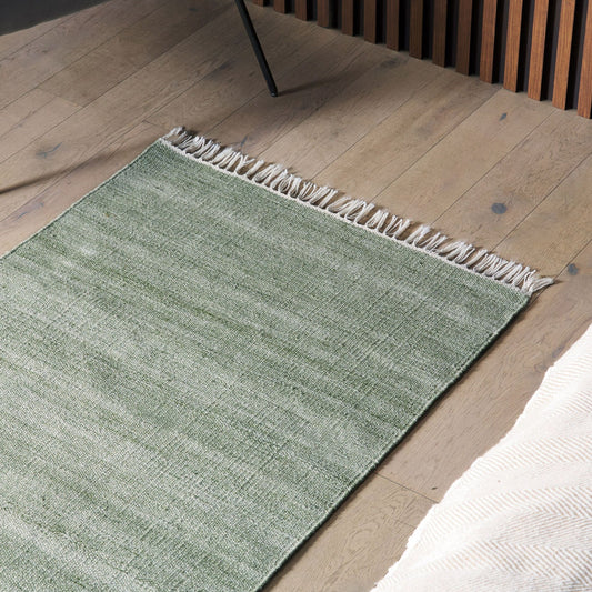Light Green Recycled PET Area Rug 80 x 150cm Indoor Outdoor
