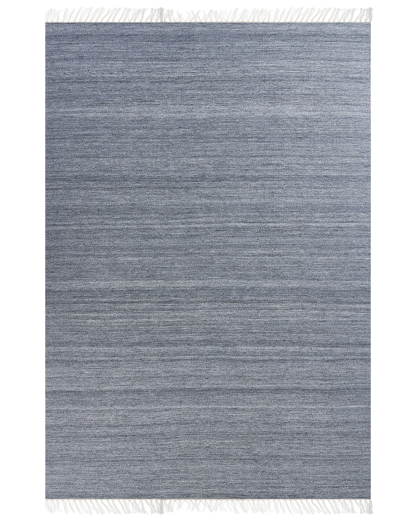 Area Rug Grey Recycled PET 160 X 230cm Indoor Outdoor With Fringe Durable and Easy Clean