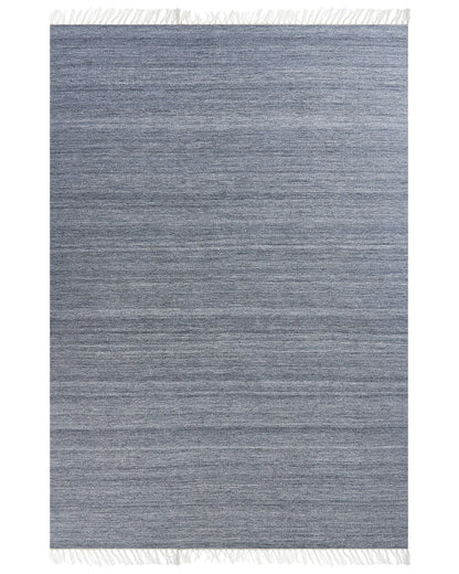 Area Rug Grey Recycled PET 160 X 230cm Indoor Outdoor With Fringe Durable and Easy Clean