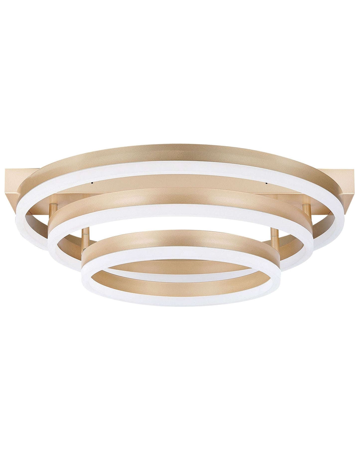 PS Ceiling Lamp Gold Aluminum Integrated LED Lights Round Shape Decorative Modern Glamour Lighting