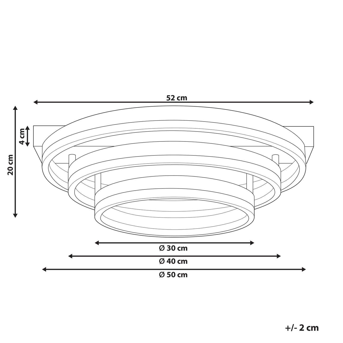 PS Ceiling Lamp Gold Aluminum Integrated LED Lights Round Shape Decorative Modern Glamour Lighting