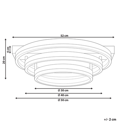 PS Ceiling Lamp Gold Aluminum Integrated LED Lights Round Shape Decorative Modern Glamour Lighting