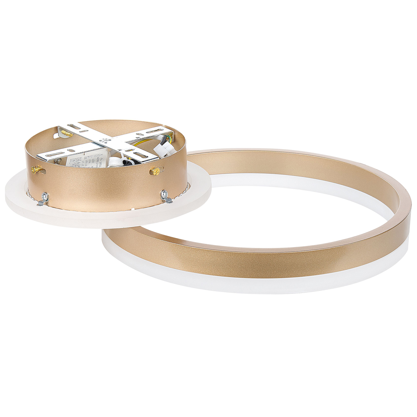 Lighting LED Ring Ceiling Lamp Gold Aluminum Minimalist Circle Ring With Round Base