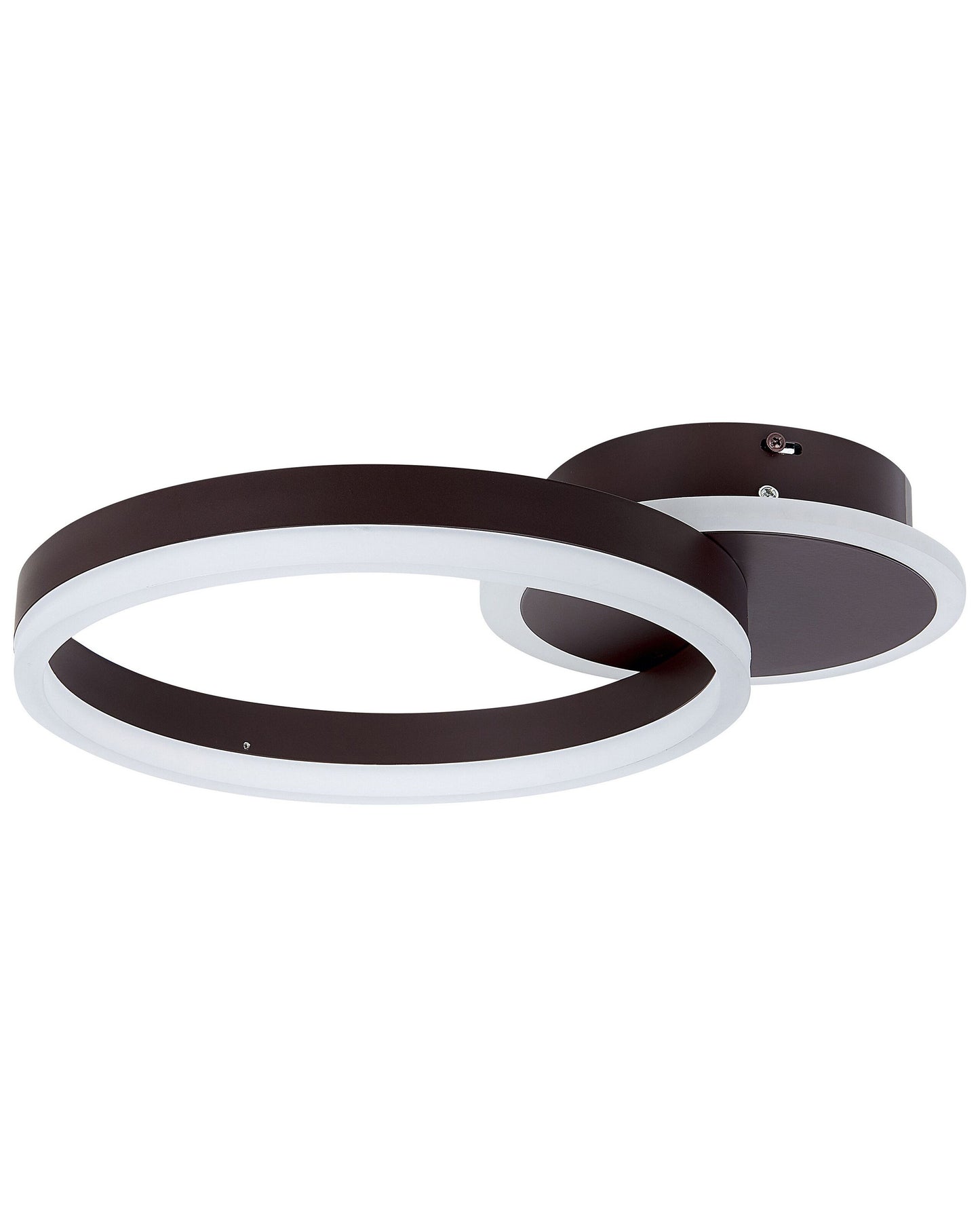 LED Ring Lamp Dark Brown Aluminum Ceiling Light