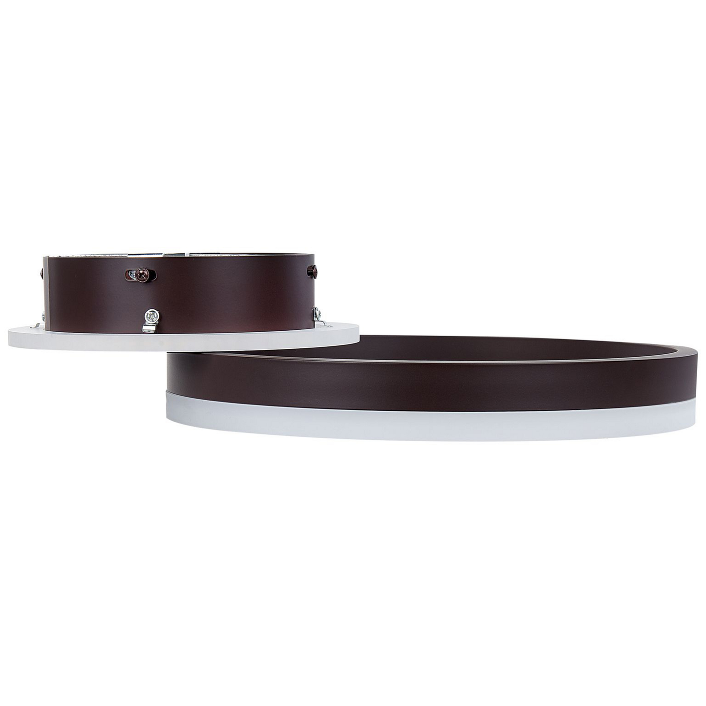 LED Ring Lamp Dark Brown Aluminum Ceiling Light