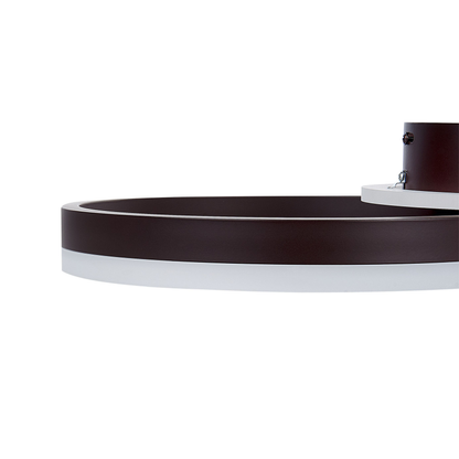LED Ring Lamp Dark Brown Aluminum Ceiling Light