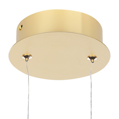 Pendant Lamp Gold Aluminium Integrated LED Round Shape