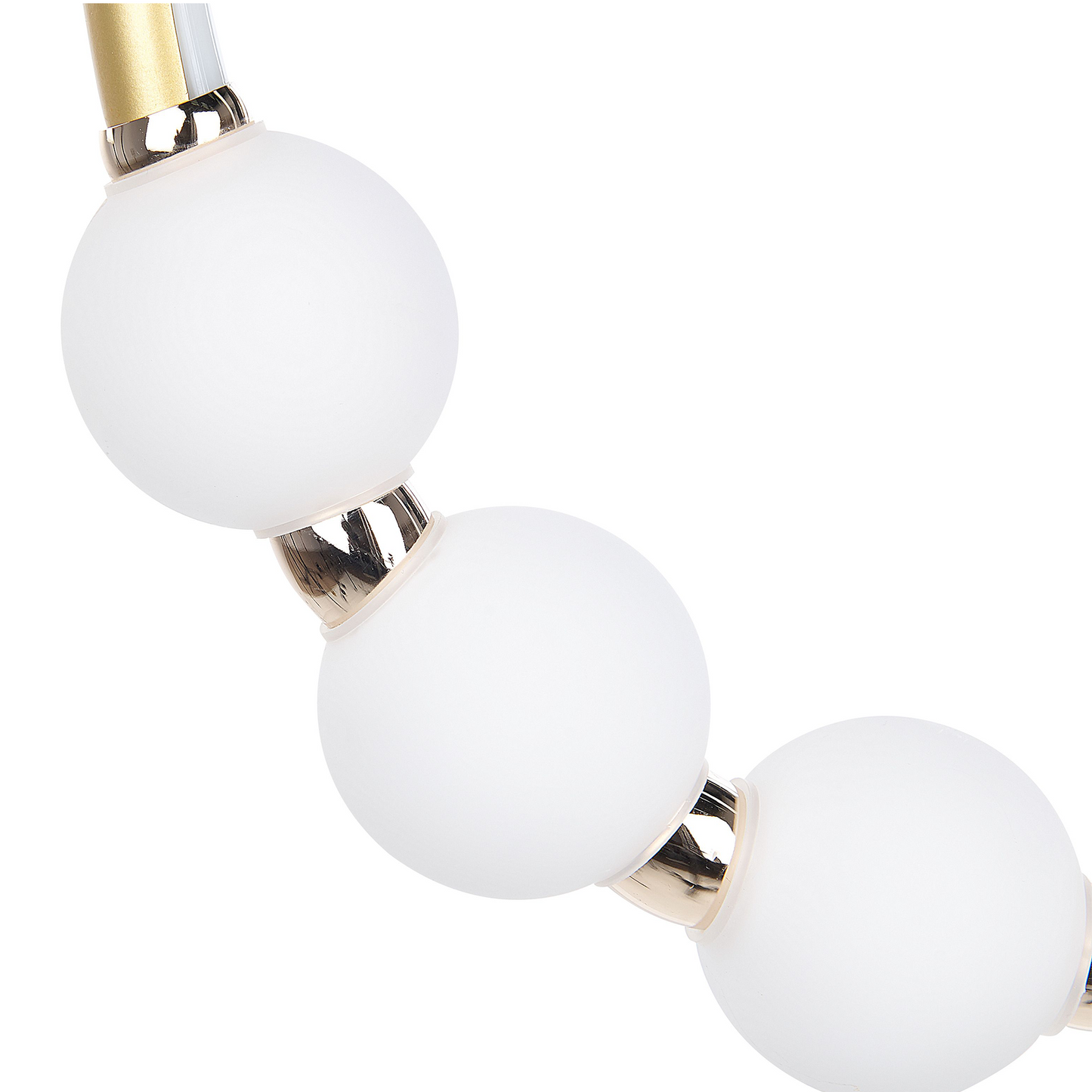 Pendant Lamp Gold Aluminium Integrated LED Round Shape