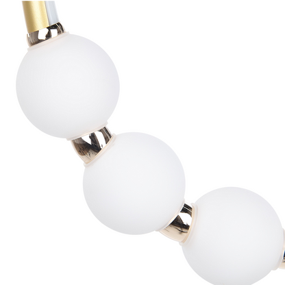 Pendant Lamp Gold Aluminium Integrated LED Round Shape