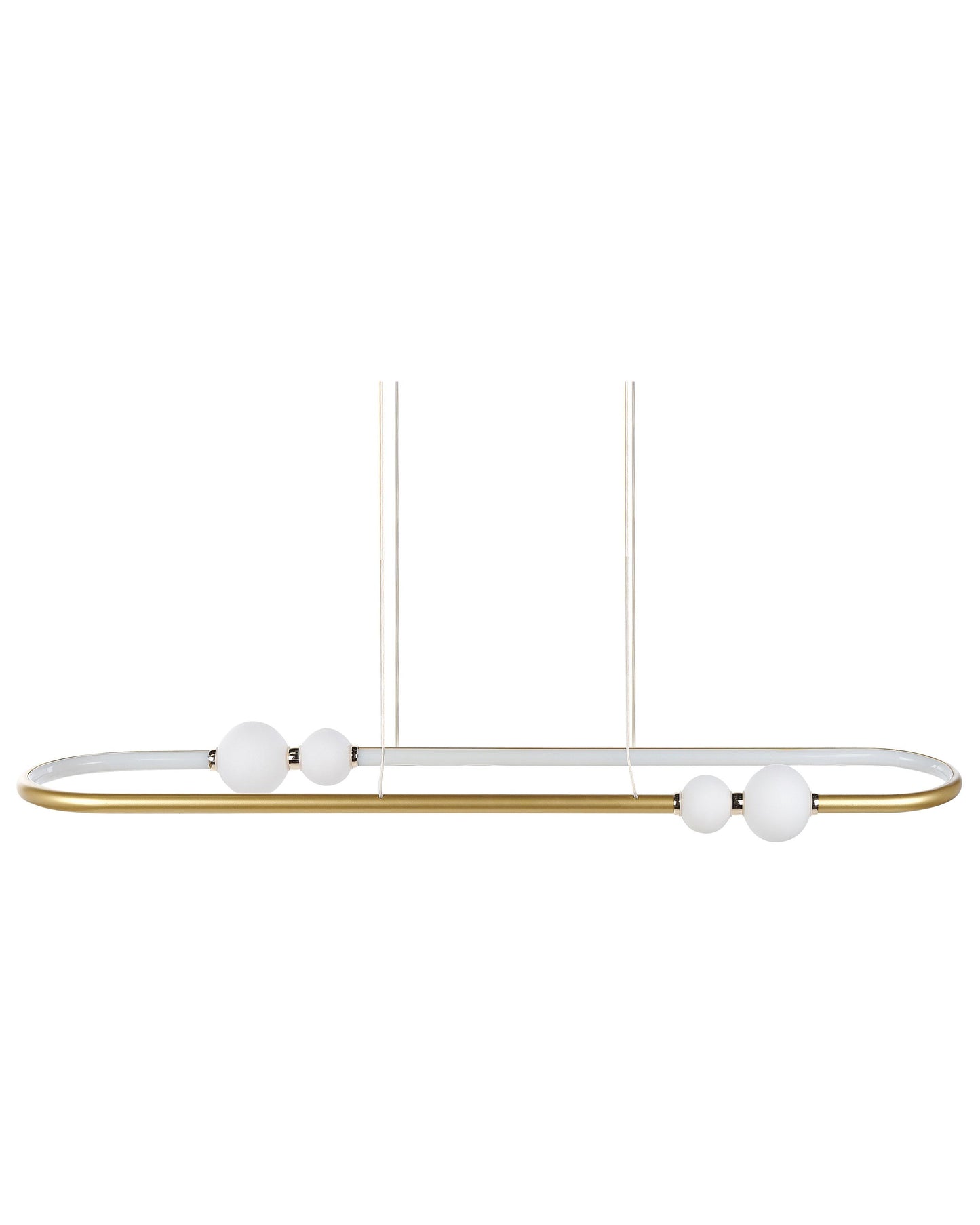 Lighting Gold Pendant Lamp With Integrated LED Oval Shape
